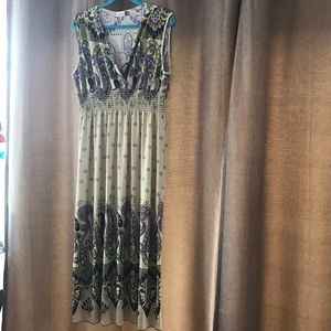 Long green dress